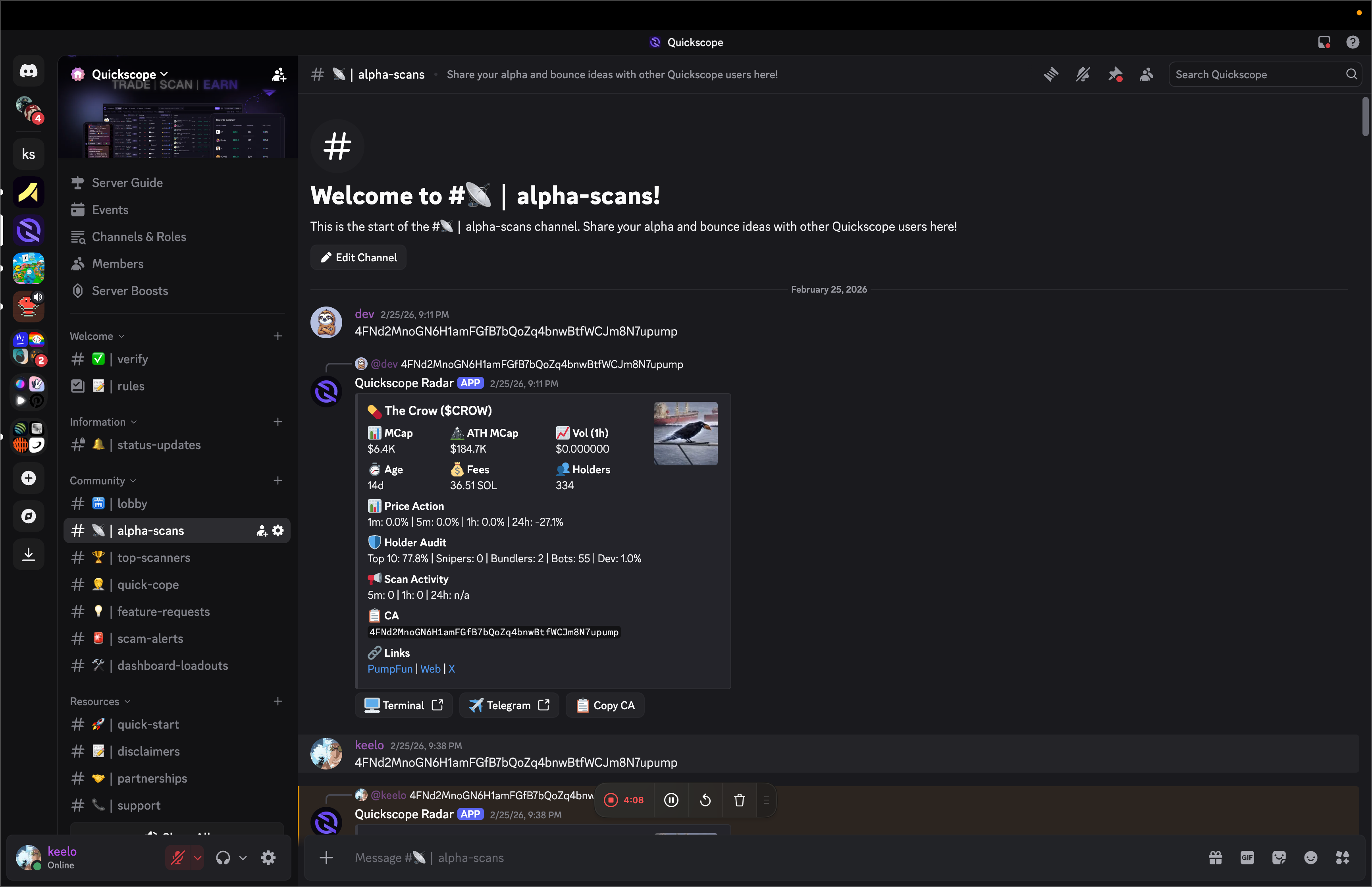 Discord Scan Bot — Channel architecture 1