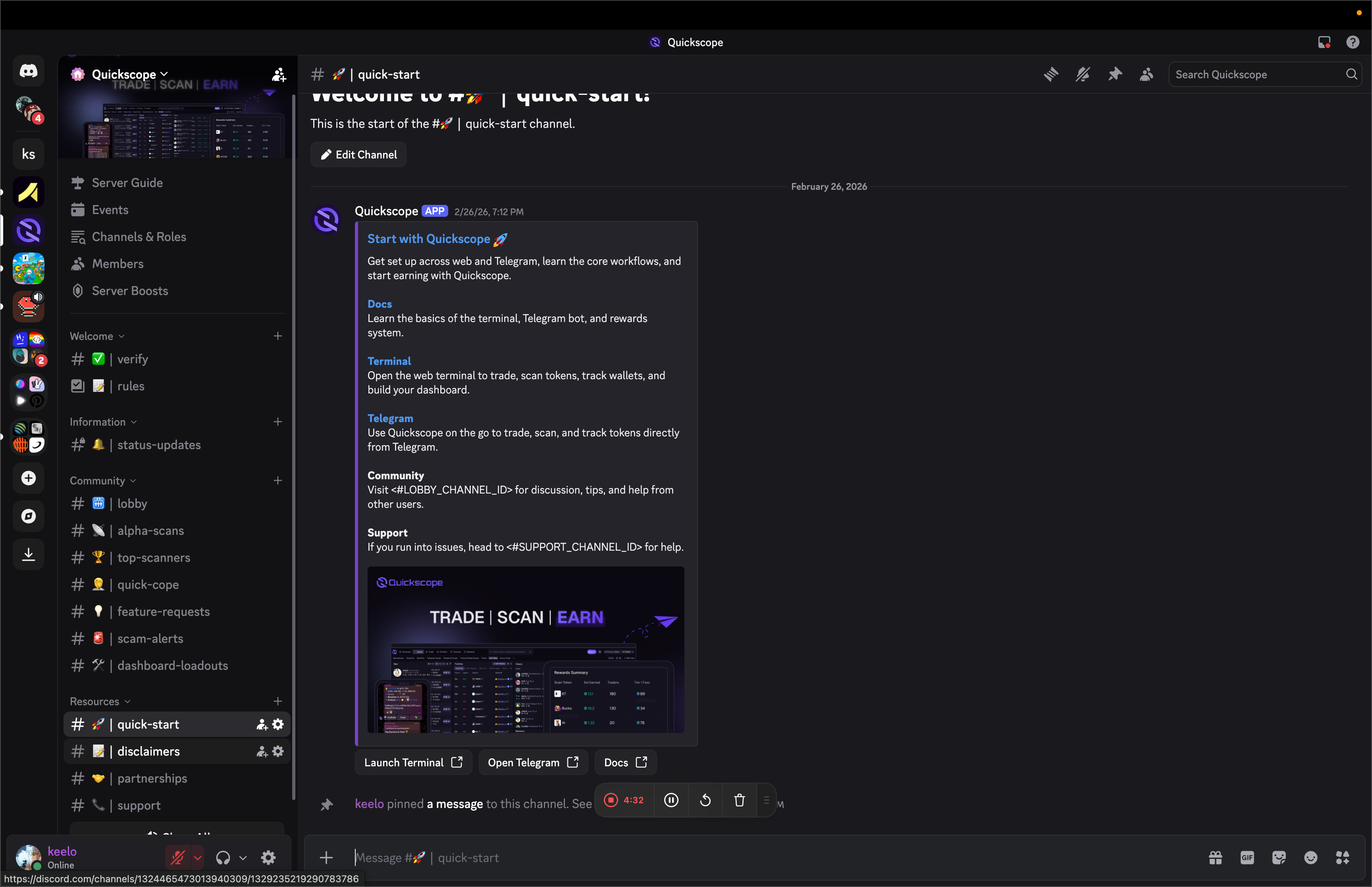 Discord Scan Bot — Channel architecture 2