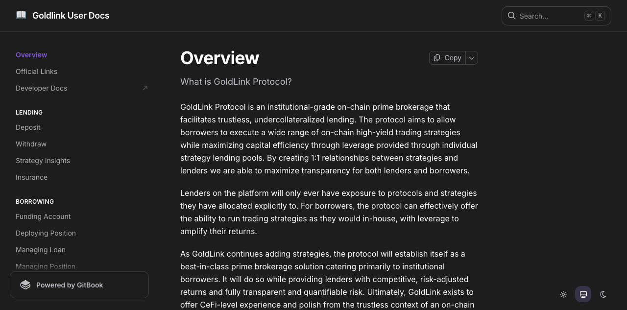 GoldLink DeFi — Architecture 1