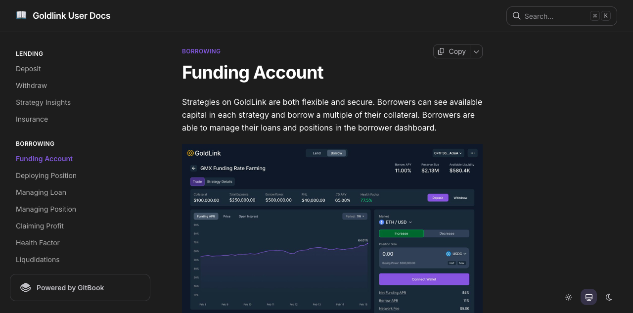 GoldLink DeFi — Strategy onboarding 1