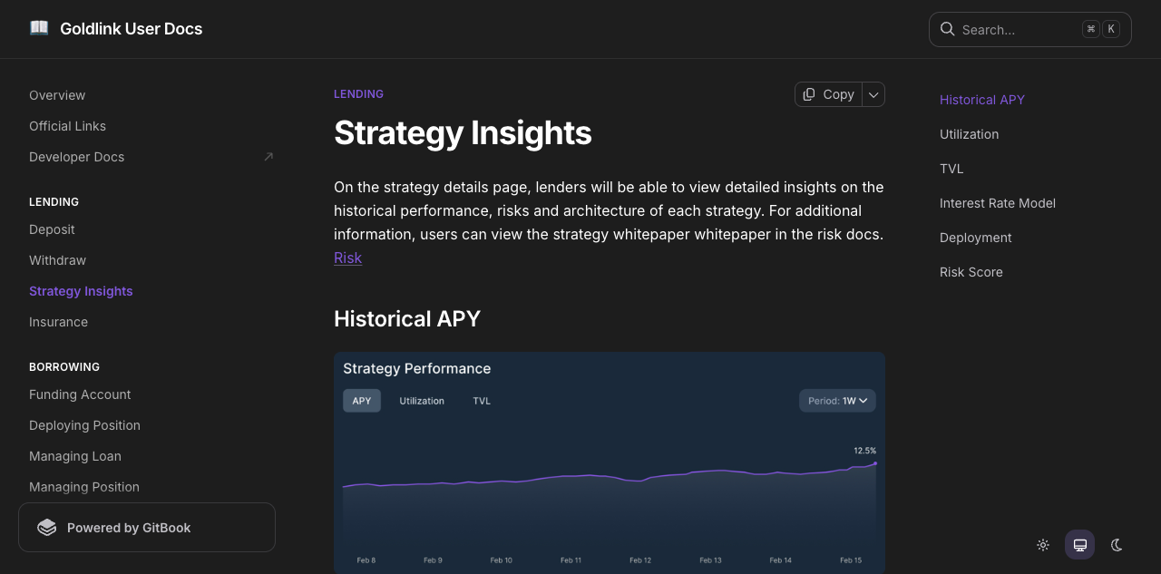 GoldLink DeFi — Deposit flow 2